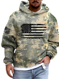 Men's American Flag Camo Hooded Sweatshirt - Item#O-3