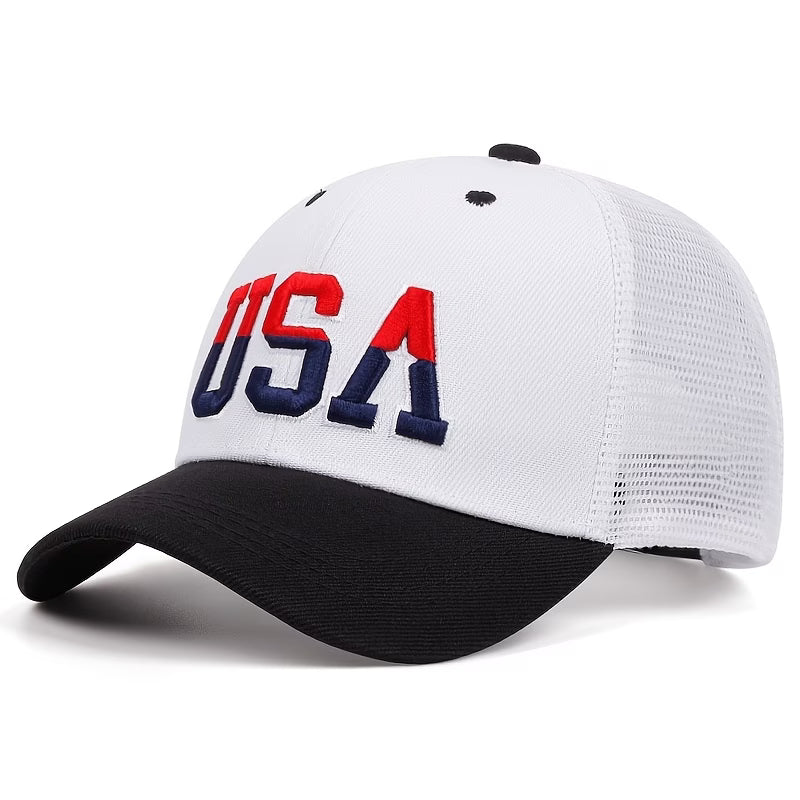 Stylish Hip Hop Featuring an Embroidered American Flag on The Side, Perfect for Outdoor And Adjustable for a Comfortable Fit
