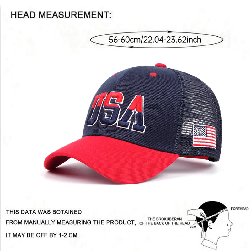 Stylish Hip Hop Featuring an Embroidered American Flag on The Side, Perfect for Outdoor And Adjustable for a Comfortable Fit